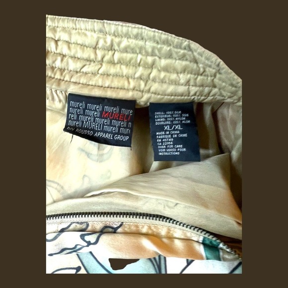 Muriel Women's Silk Track Suit Jacket Size XL Lined Cheetah Print Grandma Core - Picture 7 of 9